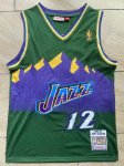 NBA 12 Stockton Utah Jazz Maillot Retro green brodé